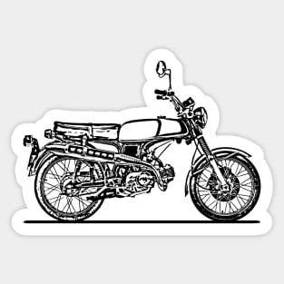 SS50 Bike Sketch Art Sticker